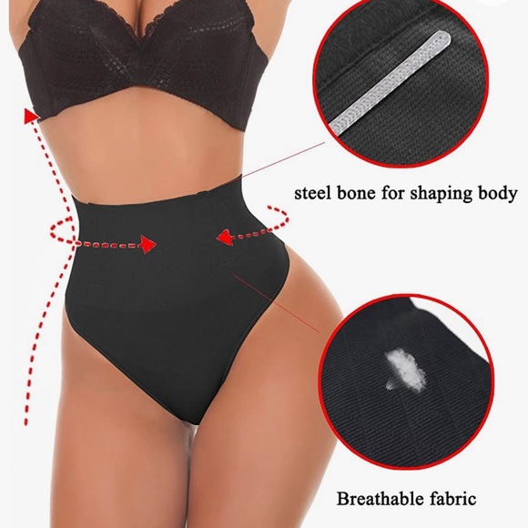 SEXYWG Women Waist Cincher Tummy Control Thong Panty Slimmer Body Shaper, M - Picture 4 of 6
